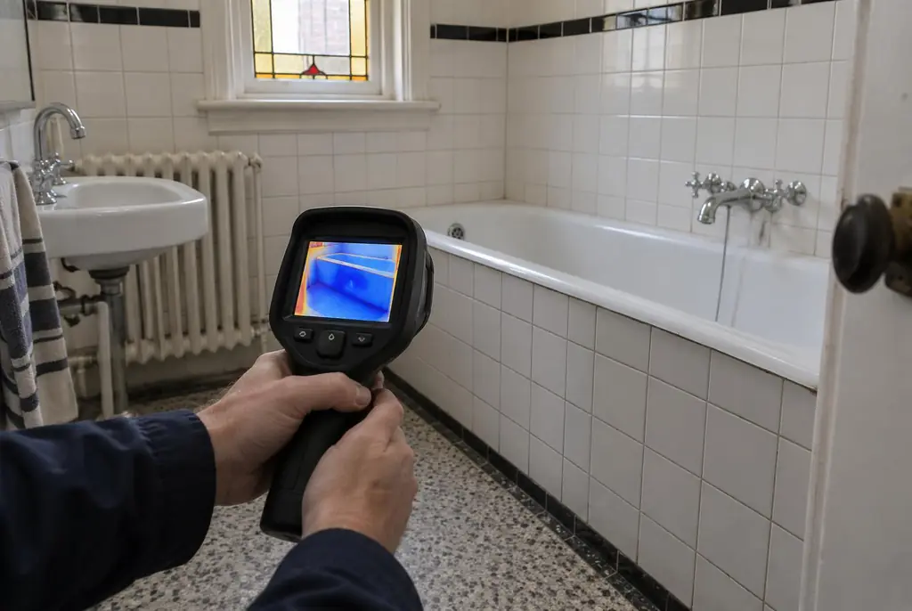 Lekdetectie Harmelen – onderzoek in een badkamer van een oudere woning